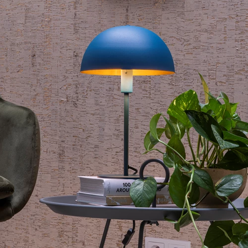 Lucide SIEMON - Tischlampe - Ø 25 cm - 1xE14 - Blau - Atmosphäre 1